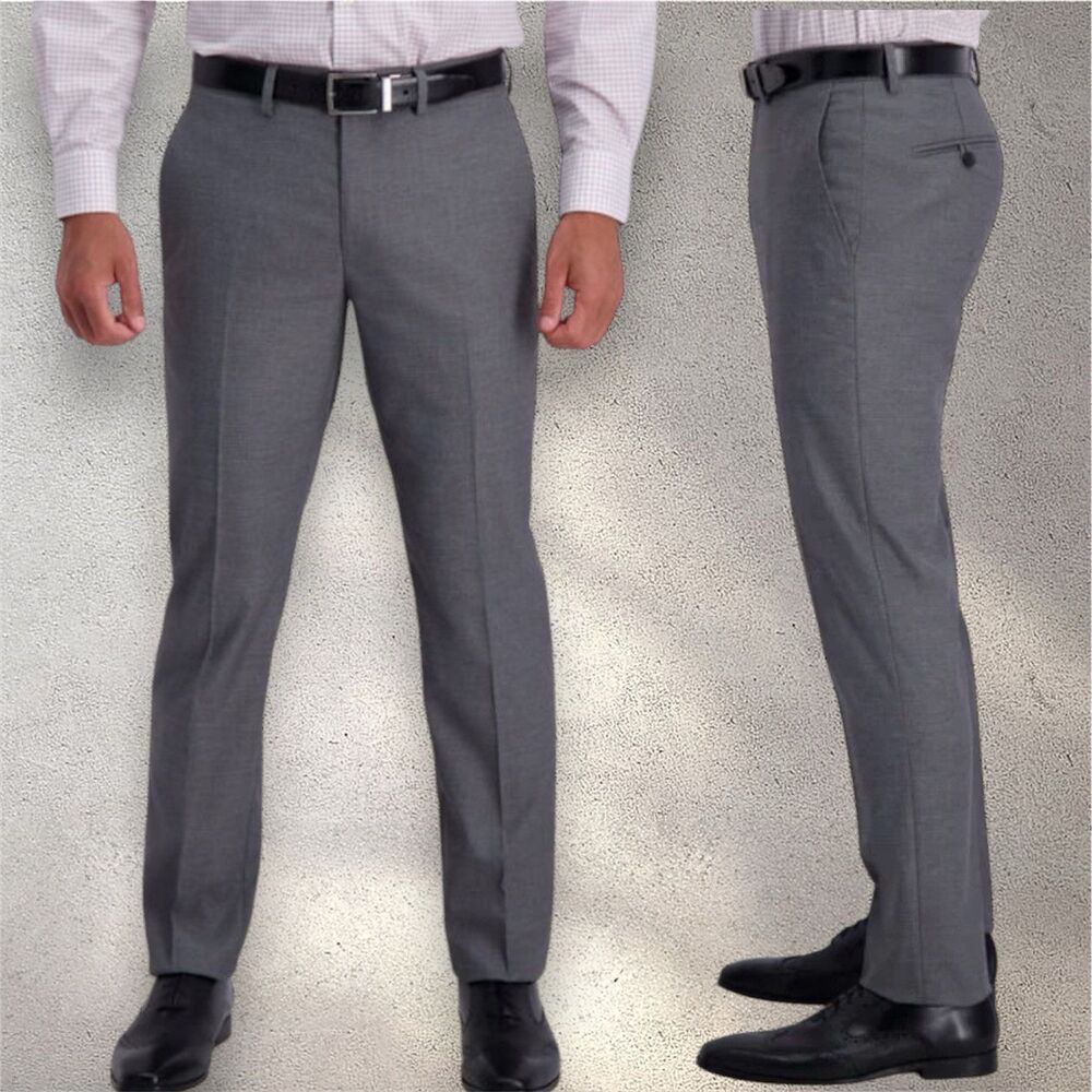 J.M. Haggar Suit Slim Fit Subtle Grid Dress Pants Men's W32 L30 Suit Separate